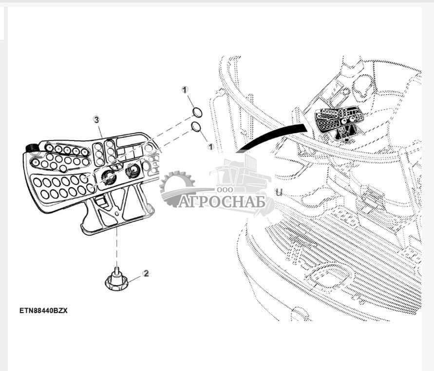 Модуль переключателей пульта управления 